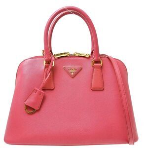 Prada Promenade Vernice Saffiano Leather Pink Leather Handbag